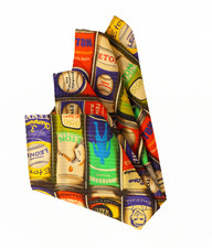 NWOT Eton Tennis Theme Color Print Silk Pocket Square Italy 13" missing label
