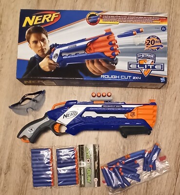 Nerf Elite Rough Cut 2x4, Pumpgun, mit Brille, mit OVP!