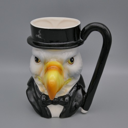 Vintage Weißkopfseeadler Quon-Quon Kaffeetasse 22 oz Gentleman Smoking Top Mütze Stock Japan - Bild 2 von 12