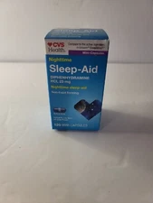 cvs nighttime sleep-aid 25mg 120 total mini-capsules exp 12/25