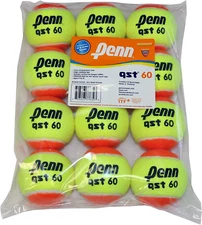 QST 60 Tennis Balls - Youth Felt Orange Tennis Balls for Beginners