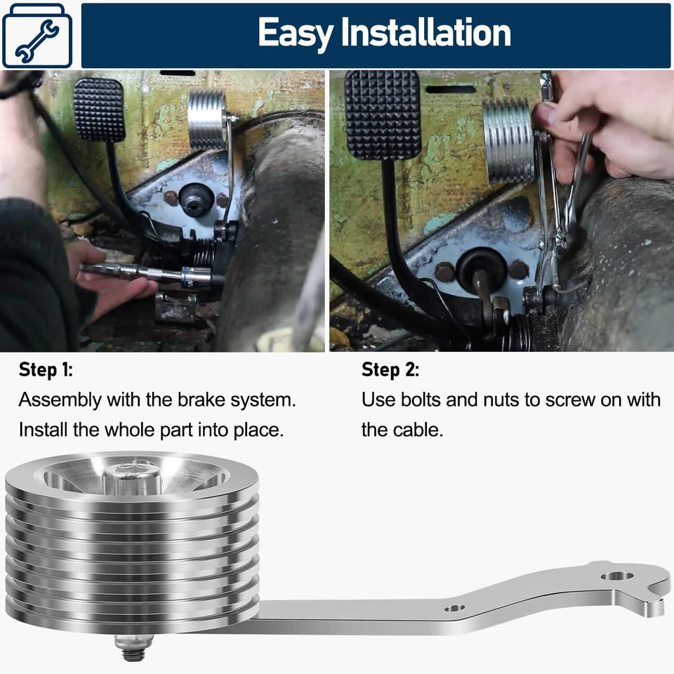 Pedal de gasolina de rodillo de aluminio 8511 para Volkswagen Beetle 1949-1977, Thing, Fastback Foto 3 de 4
