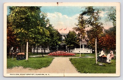 Point Gratiot Pavilion Park Dunkirk New York NY c1920s Postcard