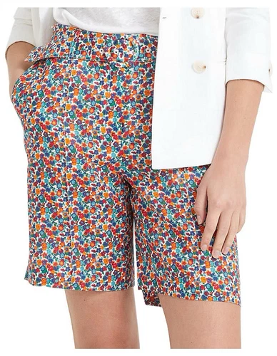 Sportscraft Size 16 Gleeson Liberty Floral 100% Linen Shorts - Picture 9 of 10