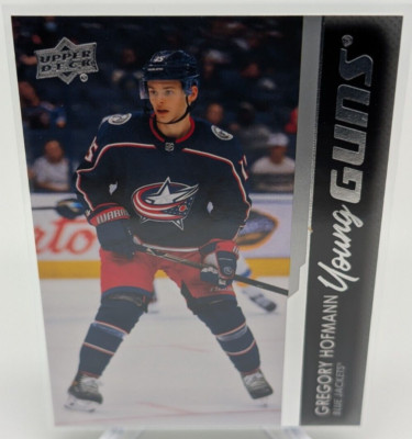 2021-22 Upper Deck Series 2 Gregory Hoffman Young Guns #486 Rookie Blue Jackets