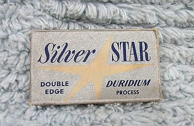New Old 1920's Silver Star Unused Wrapped Antique American Safety Razor Blade