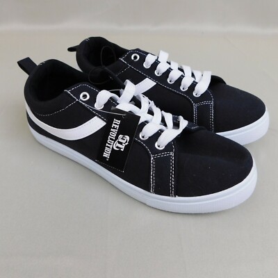 OT Revolution Men's Low Top Lace Up Skate Shoes Sneakers Size 8, Black #3196