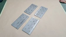 3"x6" Lot Of 4 Flat Mending/Splice Plates For Wood 1/8" Thick Steel 1/4" Holes