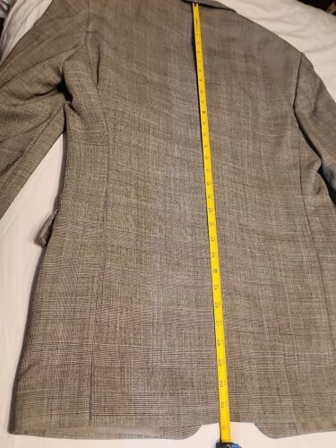 Barneys New York Gray Crosshatch Wool 3 Button Blazer Jacket Size 40L - Picture 12 of 13
