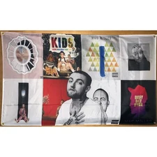 Mac Miller Album Cover Collage Flag Banner Wall Tapestry 3x5 Feet College Dorm