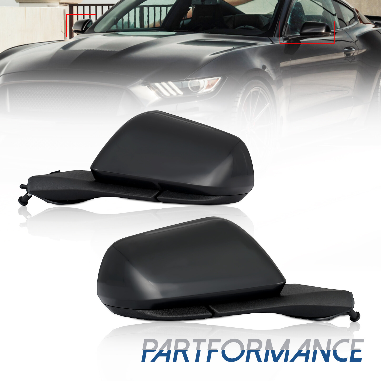 Pair Power Mirror Left Right Manual Paintable Mirror For Ford Fusion 2013-2016 E - Foto 6