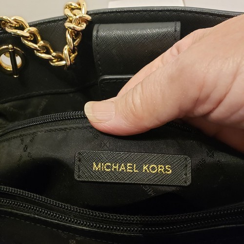 Michael Kors Susannah Geldbörse EUC schwarz mit goldenen Ketten 38T9XAHT7L - Bild 4 von 6