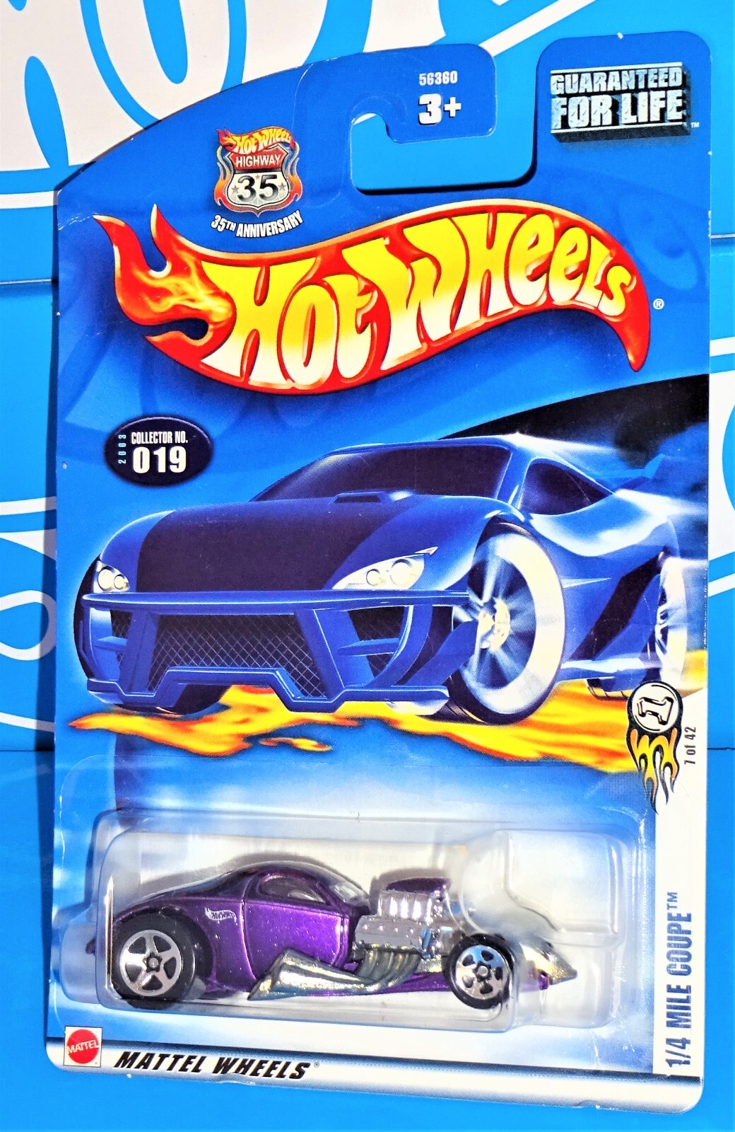 Hot Wheels 2003 First Editions 7/42 #19 1/4 Mile Coupe Mtflk Purple w/ 5SPs