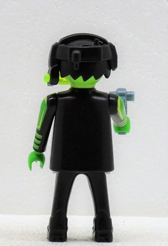 Cyborg with Weapon Visor Playmobil to Alien Green STAR SPACE Spaceship Custom - Picture 3 of 7