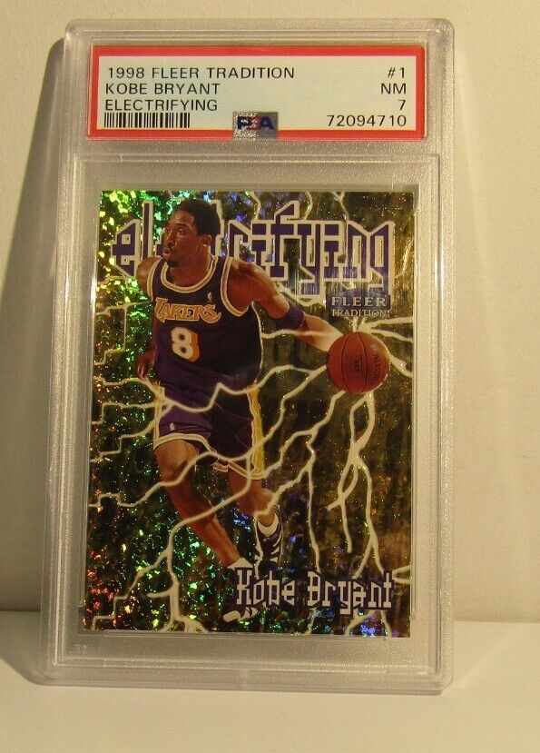 1998 Fleer Electrifying #1 Kobe Bryant Los Angeles Lakers HOF PSA ...