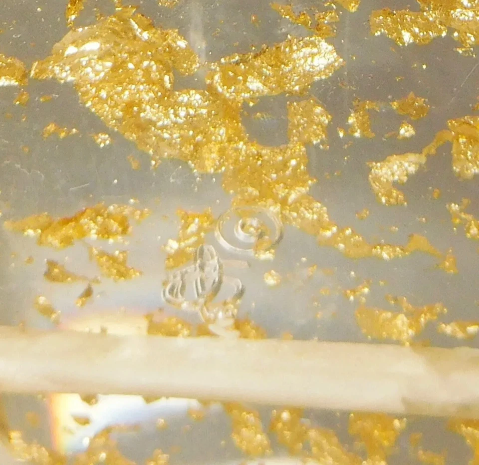 Sobral Cuff Metalique Transparent Lucite 24k Gold Porcina Bracelet Stretch hgyuh - Image 3 of 4