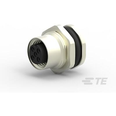 2PC TE AMP T4131012021-000 Connector, M12, Rear Mount,Female,A,2P,Solder Wire