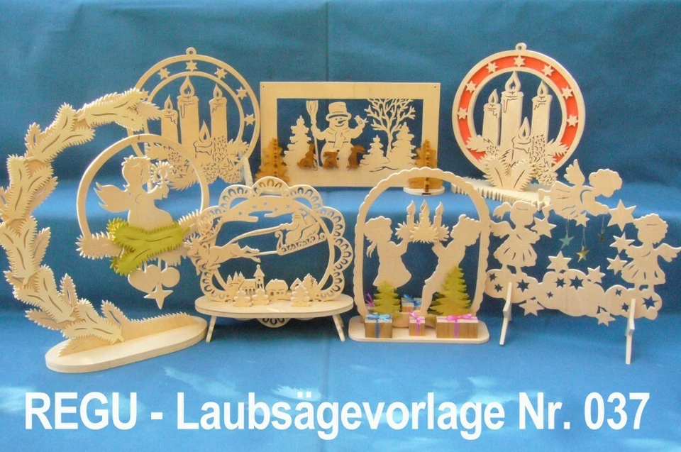 REGU - Laubsägevorlagen Nr.037 " Weihnacht´n an Arzgebirg " Teil 2 - 7 Motive ++ - Bild 2 von 4