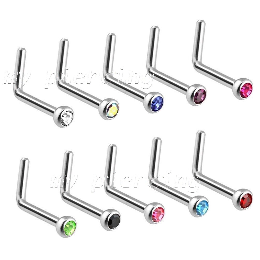 20 Gauge Nose Ring 22g 20g 18g 316L Surgical Steel Nose Bone Stud