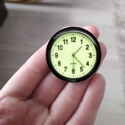 1X Luminous Car Clock Internal Stick-On Digital Watch Quartz Clocks Accessories