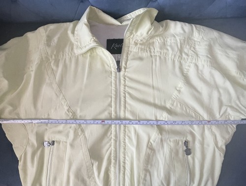 KAELIN Jacket Track Full Zip KT7000 Yellow Pockets Lined Vintage 90's Women's L - Picture 12 of 16