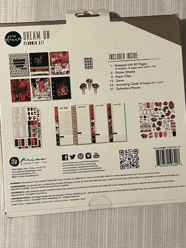 My Prima Planner Embellishments Ephemera "Dream On" Planner Kit 109 pieces NIB - Picture 3 of 4