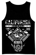 California Authentic Mens Tank Top T-Shirt Shaka Wear Tee