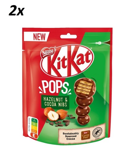 2 x NESTLE KITKAT - POPS CRISPY Hazelnut & Cocoa Nibs BALLS 110g (3.88oz) - 第 1/3 張圖片
