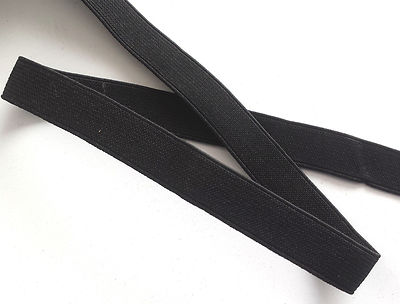 15mm SCHWARZ Flach Gummikordel Bund Begriff Nähen Manschetten Schneiderei Basteln Maske
