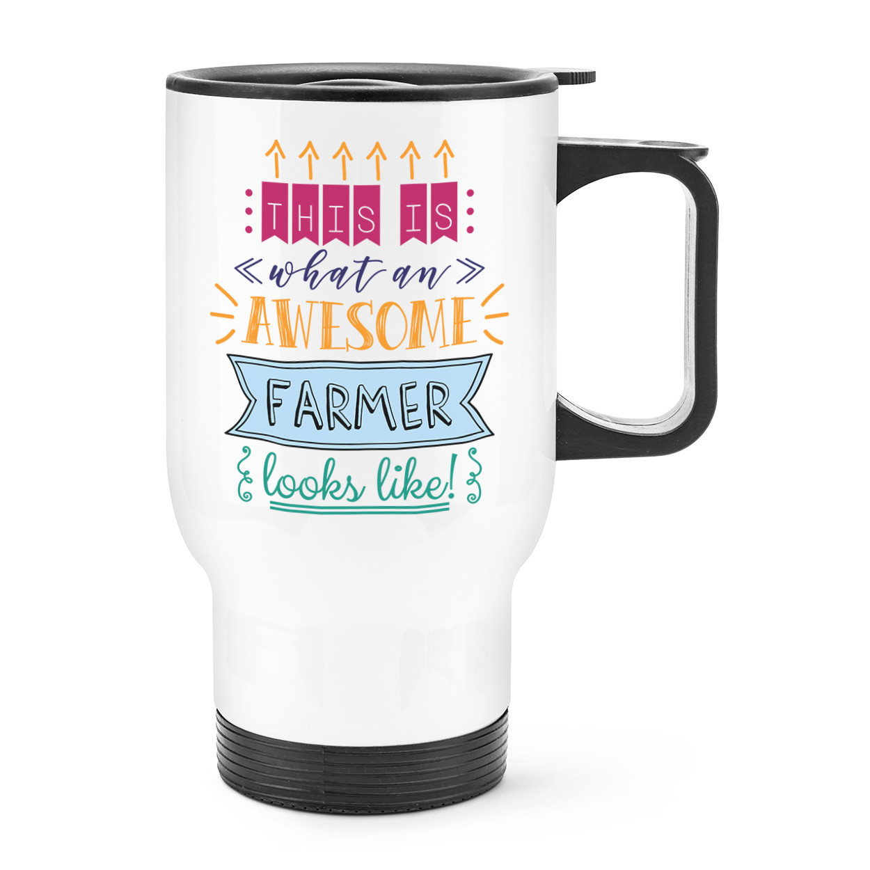 This Is What An Awesome Farmer Looks Like Travel Mug Cup With Handle - Funny