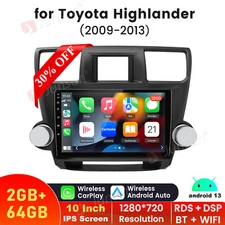 2+64GB Android 13 CarPlay Car Stereo Radio GPS for Toyota Highlander 2009-2013