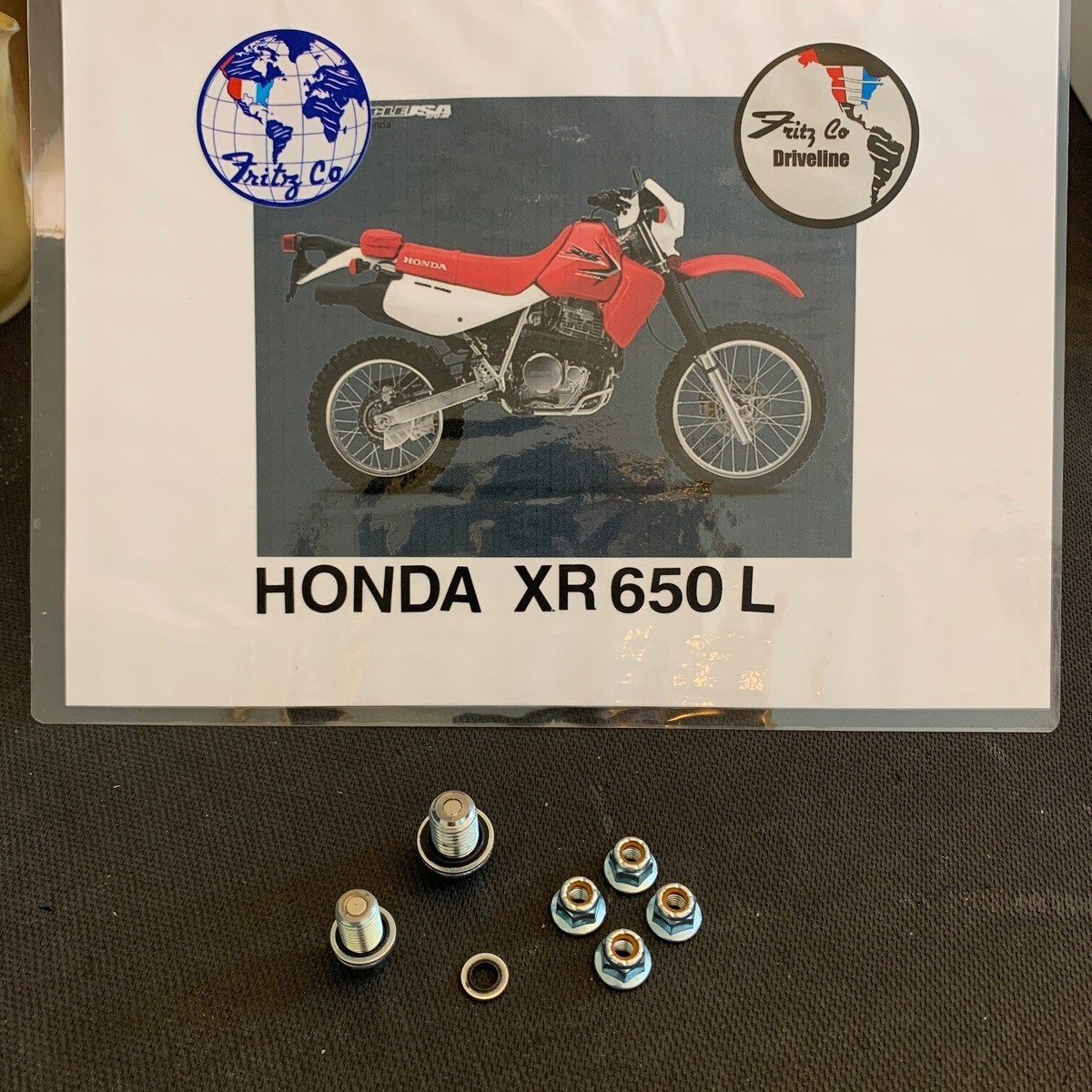 Honda XR650L 93-26 magnetic engine/frame oil drain plugs & HD fork