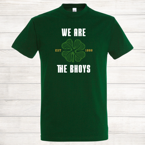 Celtic FC We are the Bhoys The Hoops The Celts Glasgow Football Green T Shirt - Picture 2 of 15