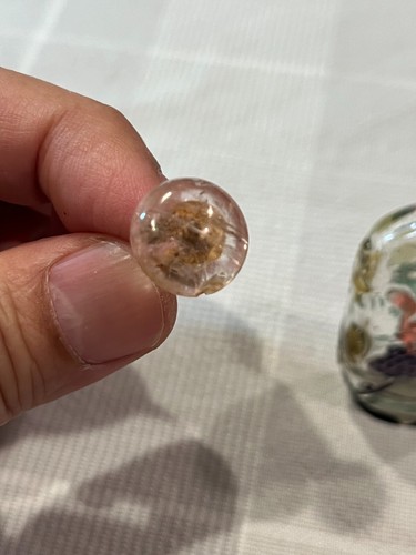 Antica bottiglia da tabacco cinese dinastia Qing multicolore in vetro trasparente con supporto in legno - Foto 15 di 24