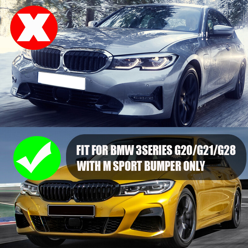Fits 2019-20 BMW 3 Series G20 G21 Carbon Fiber Front Bumper Lip