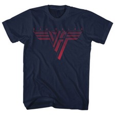 Van Halen Classic Logo Navy T-Shirt OFFICIAL