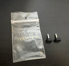 Authentic GUCCI Italy Black Stiletto Heel Replacement Tips BRAND NEW