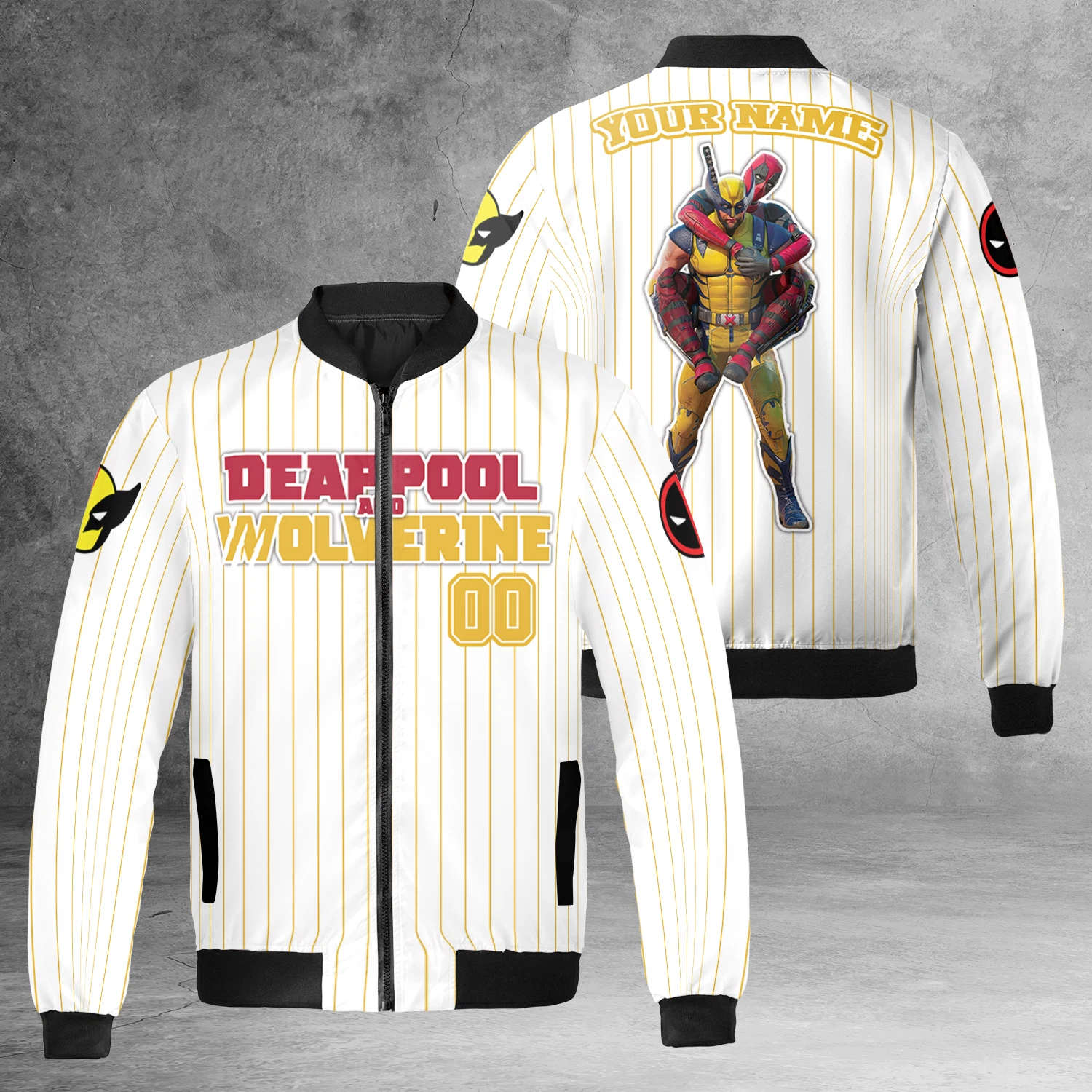 Personalized Wolverine & Deadpool Bestie Friends BFF Superheroes Jacket