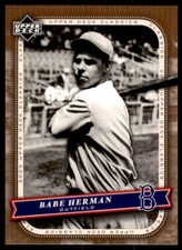 2005 Upper Deck Classics #4 Babe Herman Brooklyn Dodgers