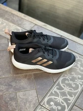Adidas FortaRun X (FV7998)Shoes, Women’s Size 5 Black/Rose Gold Stripes