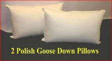 2 KING SIZE PILLOWS - 95% POLISH GOOSE DOWN - FIRM - AUSTRALIAN MADE