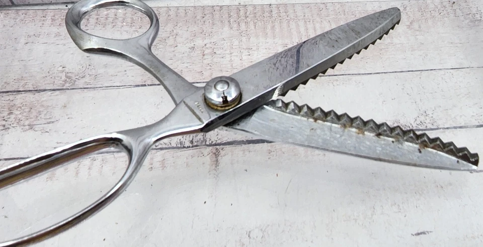 Gingher Vintage Pinking Shears Scissors Made In Brazil - Image 2 of 4