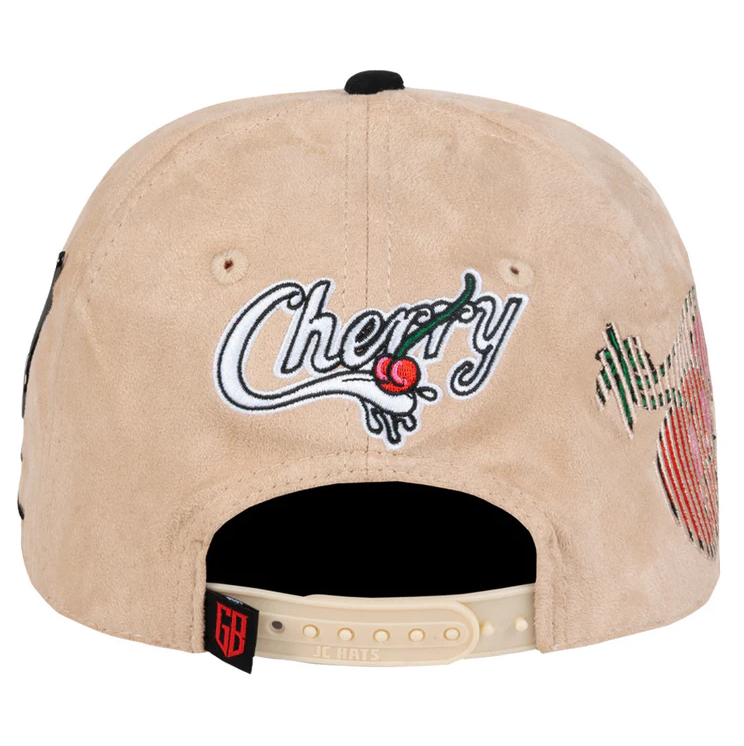 JC HATS Gabito Ballesteros BLACK SNAPBACK HAT CHERRY BLACK