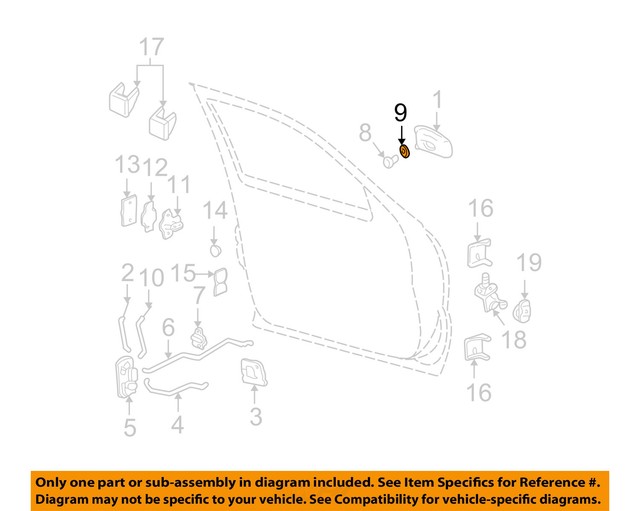 GM OEM Front Door-Lock Cylinder Gasket 22601425