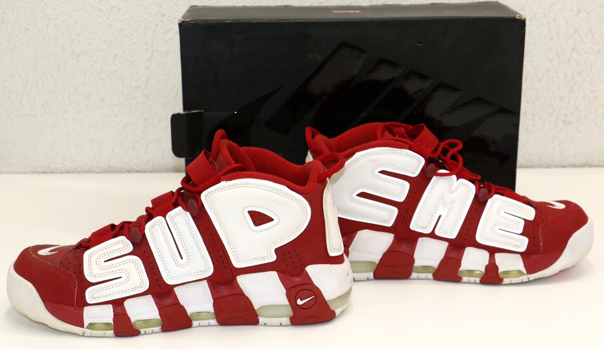 Nike Air More Uptempo Supreme 902290-600 Men's US 10.5 EU