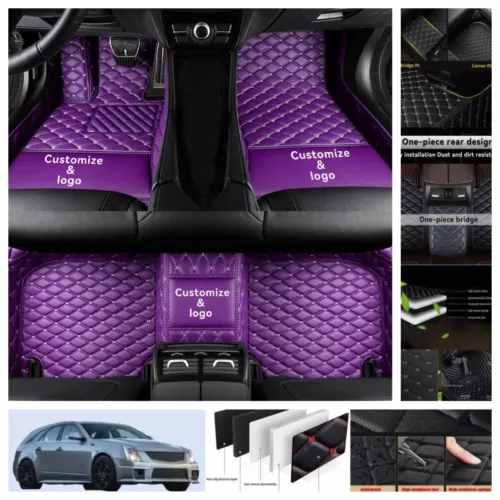 For Cadillac CTS Wagon 2010-2014 Car Floor Mats PU Leather Waterproof Carpets - Imagen 36 de 44