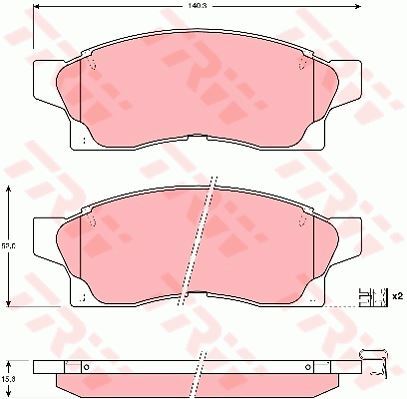Plaquettes de frein arrière pour Toyota MR2 II 2.0 et Turbo de 1989 à 1999