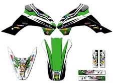 2021-2022 KLX 140 R RL MAYHEM Green Senge Graphics Kit Compatible with Kawasaki