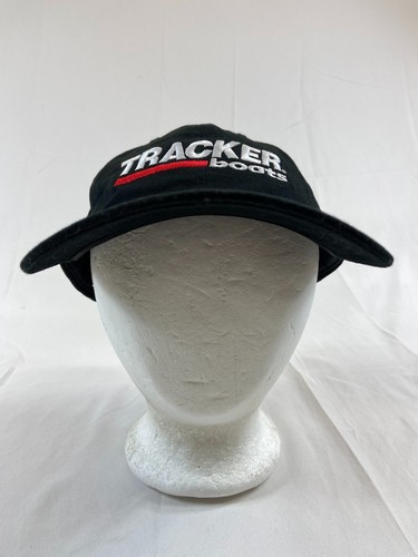 Tracker Boats Baseball Cap Buckleback Hat Black Quake City Caps OSFM Adjustable