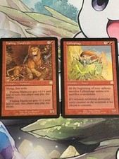 C4932 MAGIC MTG MERCADIAN MASQUES FLAILING MANTICORE LITHOPHAGE RARE HP-DMG